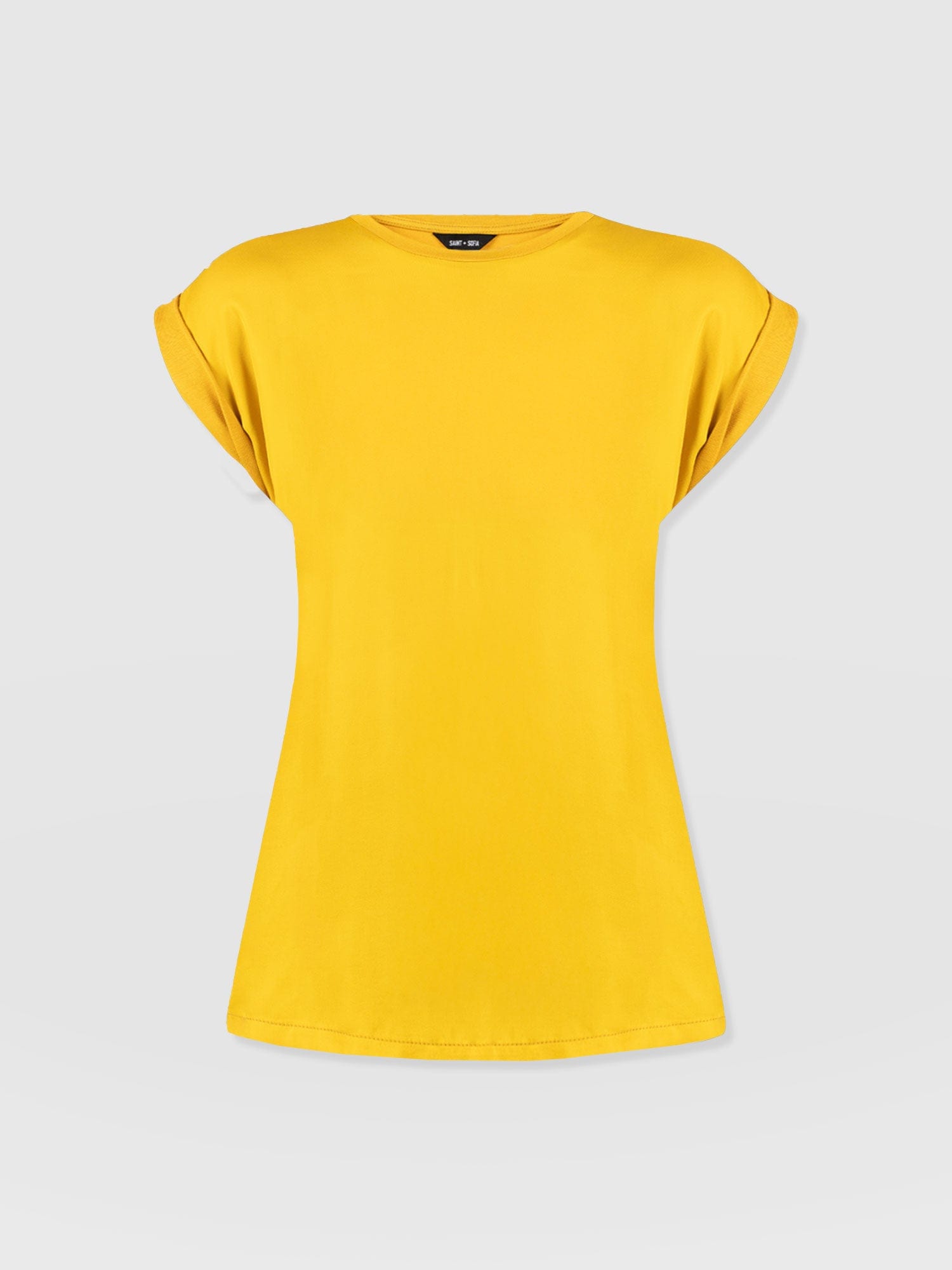 Turn Up Contrast Tee - Golden Yellow